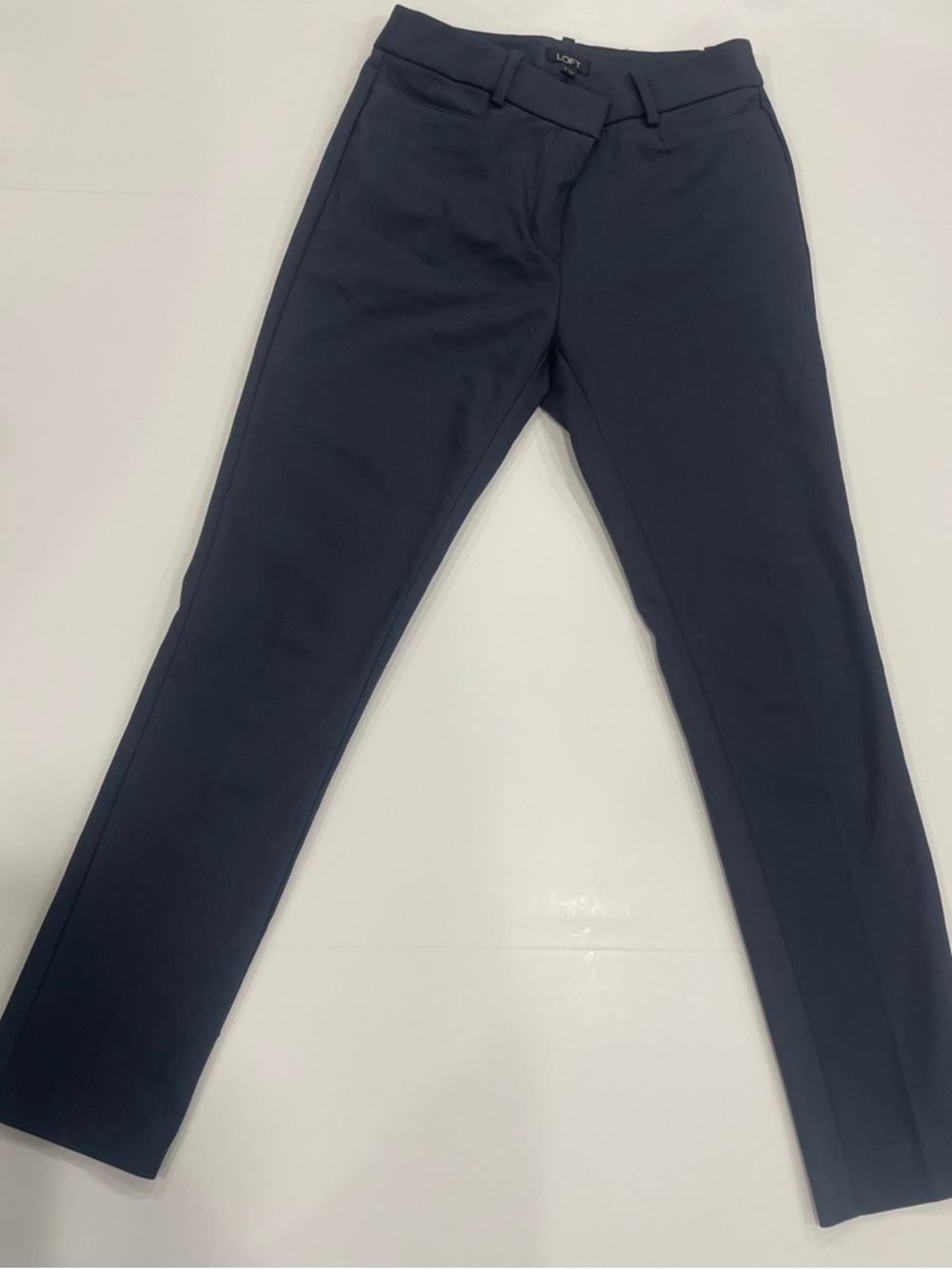 LOFT Slim Tapered Pants in blue/gray color - Size 0
